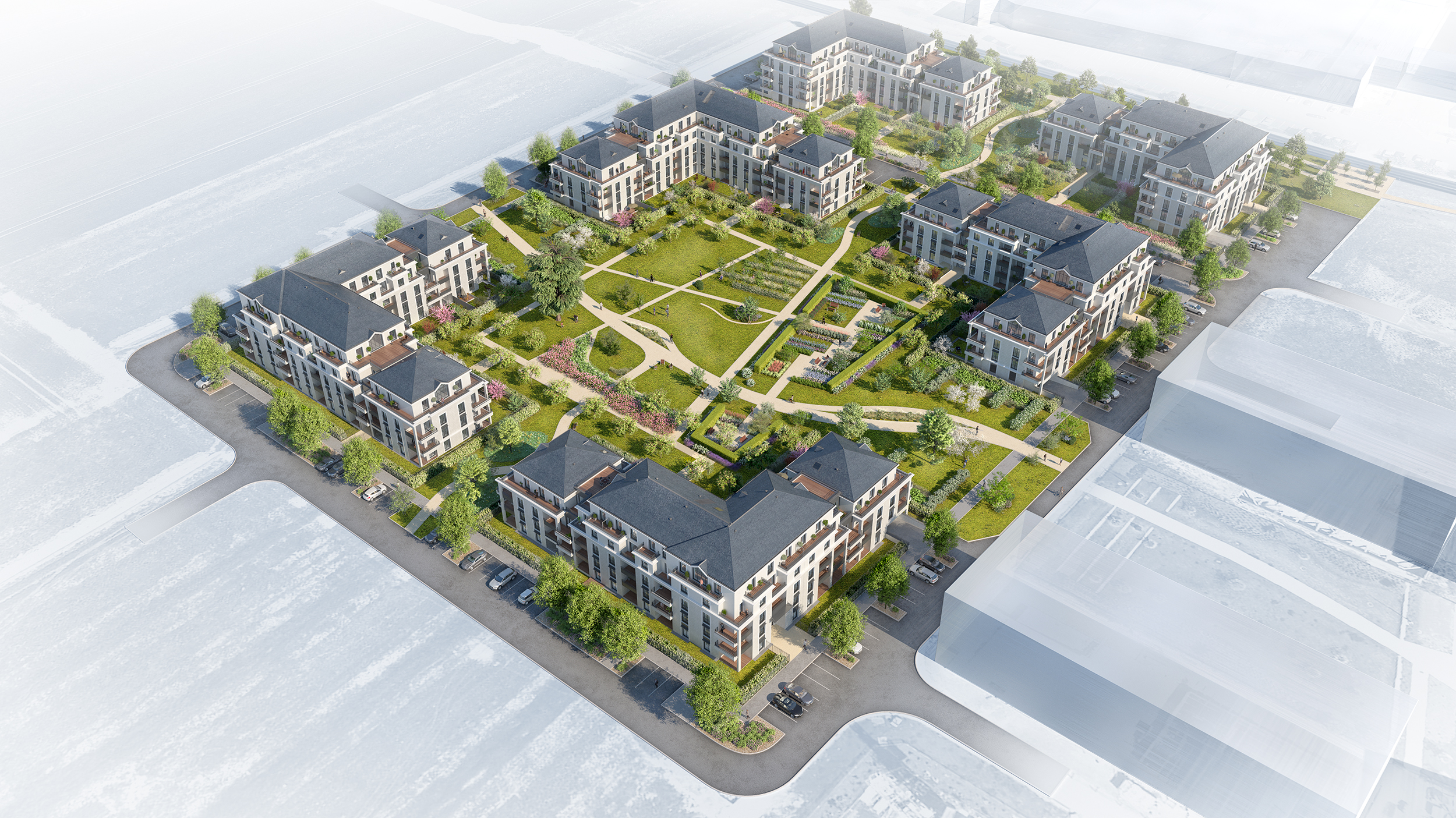 animation pour la présentation d’un programme d’aménagement de collectifs de logements à Saint Cyr sur Loire Kaufman & Broad