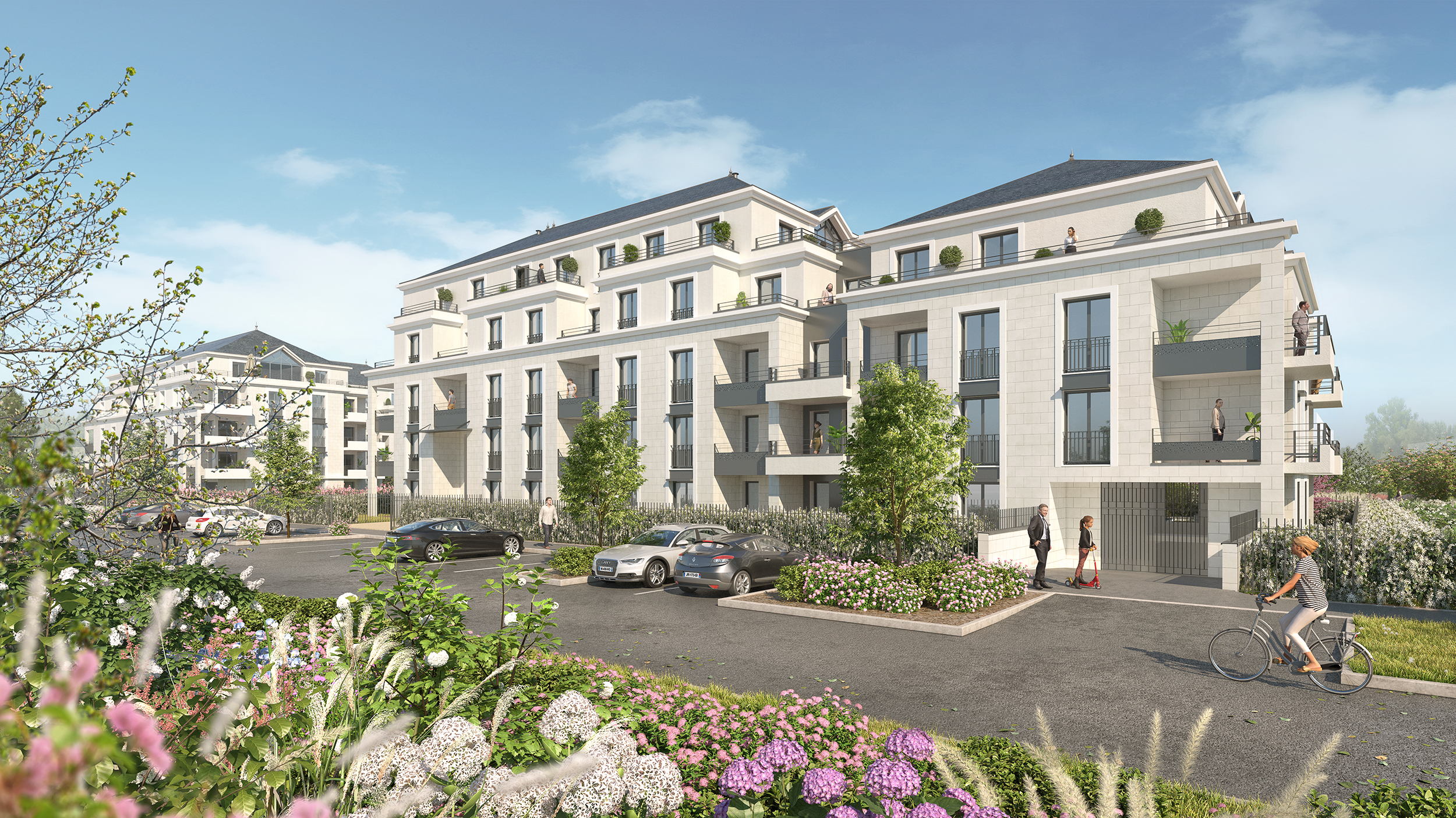 Illustration 3D Programme de construction de logements à Saint Cyr sur Loire Kaufman & Broad
