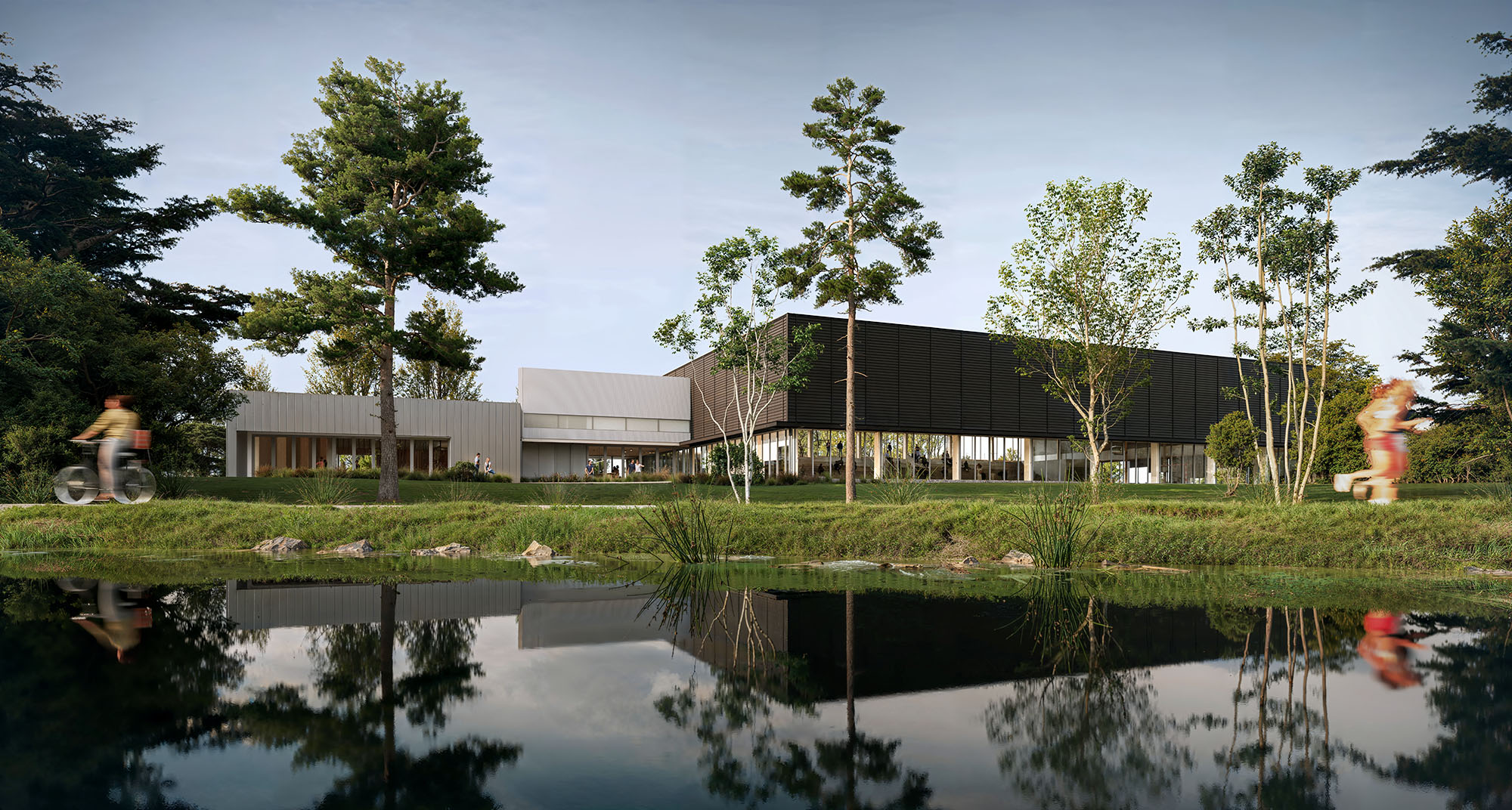 Illustration 3D du complexe sportif à Saint-Gilles-Croix-de-Vie – vue extérieure.