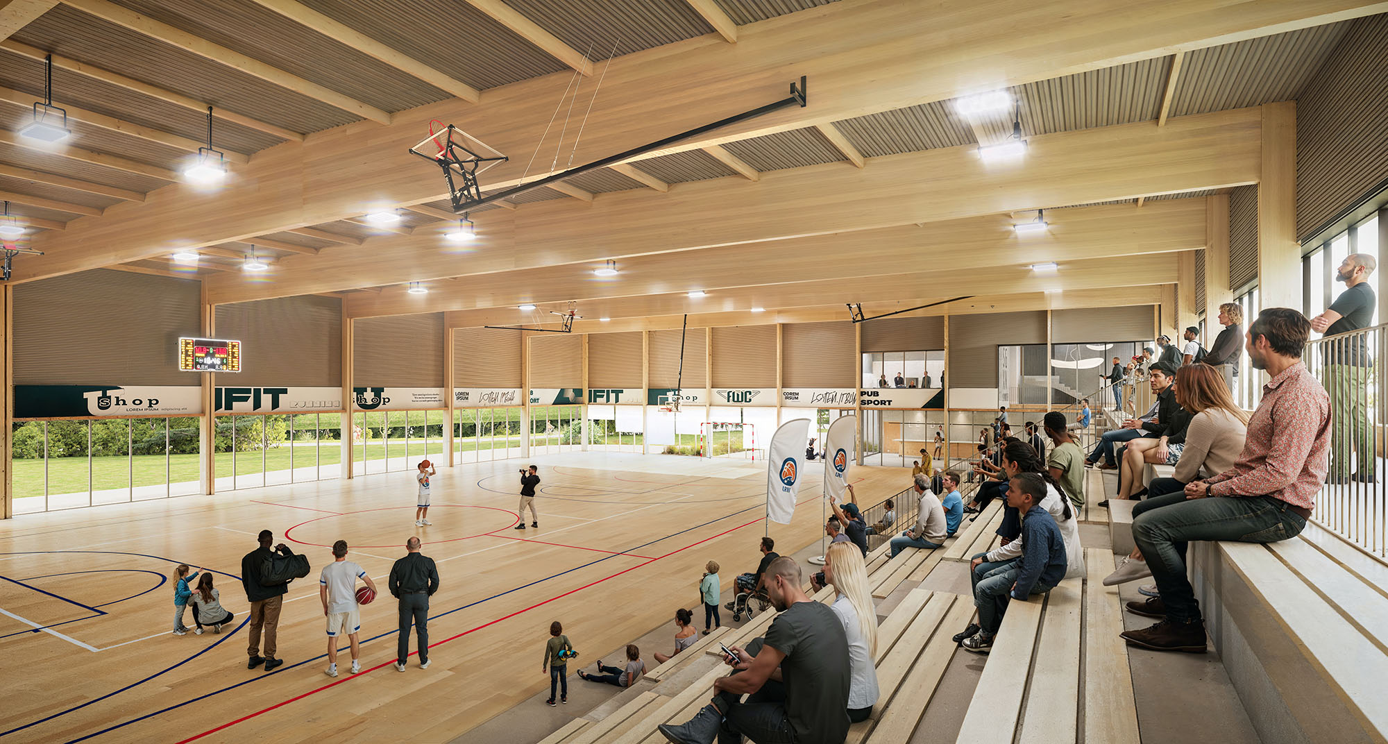 Perspective du projet – intégration dans l’environnement urbain.